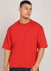 JiSu by2Men Red Oversize T-Shirt