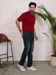 Greenish Blue Straight Fit