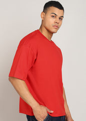 JiSu by2Men Red Oversize T-Shirt