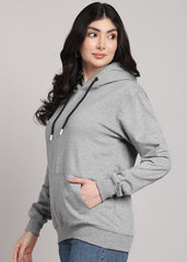 JiSu by2Men Grey Hoodies Regular - women