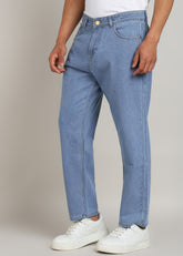 JiSu by2Men Light Dark Blue Denim Jeans Loose Fit