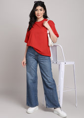 JiSu by2Men Red Oversize T-Shirt