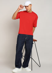JiSu by2Men Red Oversize T-Shirt