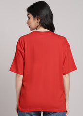 JiSu by2Men Red Oversize T-Shirt