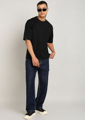 JiSu by2Men Black Oversize T-Shirt