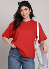 JiSu by2Men Red Oversize T-Shirt
