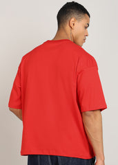 JiSu by2Men Red Oversize T-Shirt