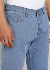 JiSu by2Men Light Dark Blue Denim Jeans Loose Fit