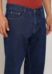 JiSu by2Men Dark Blue Denim Jeans Loose Fit