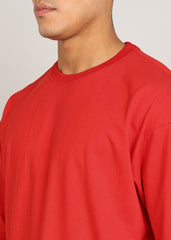 JiSu by2Men Red Oversize T-Shirt
