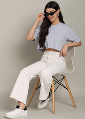 Grace JiSu by2Men Light Blue Grey T-Shirt