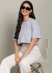 Grace JiSu by2Men Light Blue Grey T-Shirt