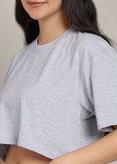 Grace JiSu by2Men Light Blue Grey T-Shirt