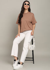 JiSu by2Men Light Brown Oversize T-Shirt