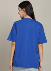 JiSu by2Men Royal Blue Oversize T-Shirt