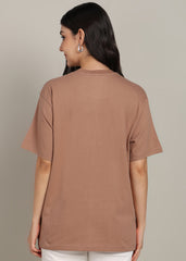 JiSu by2Men Light Brown Oversize T-Shirt