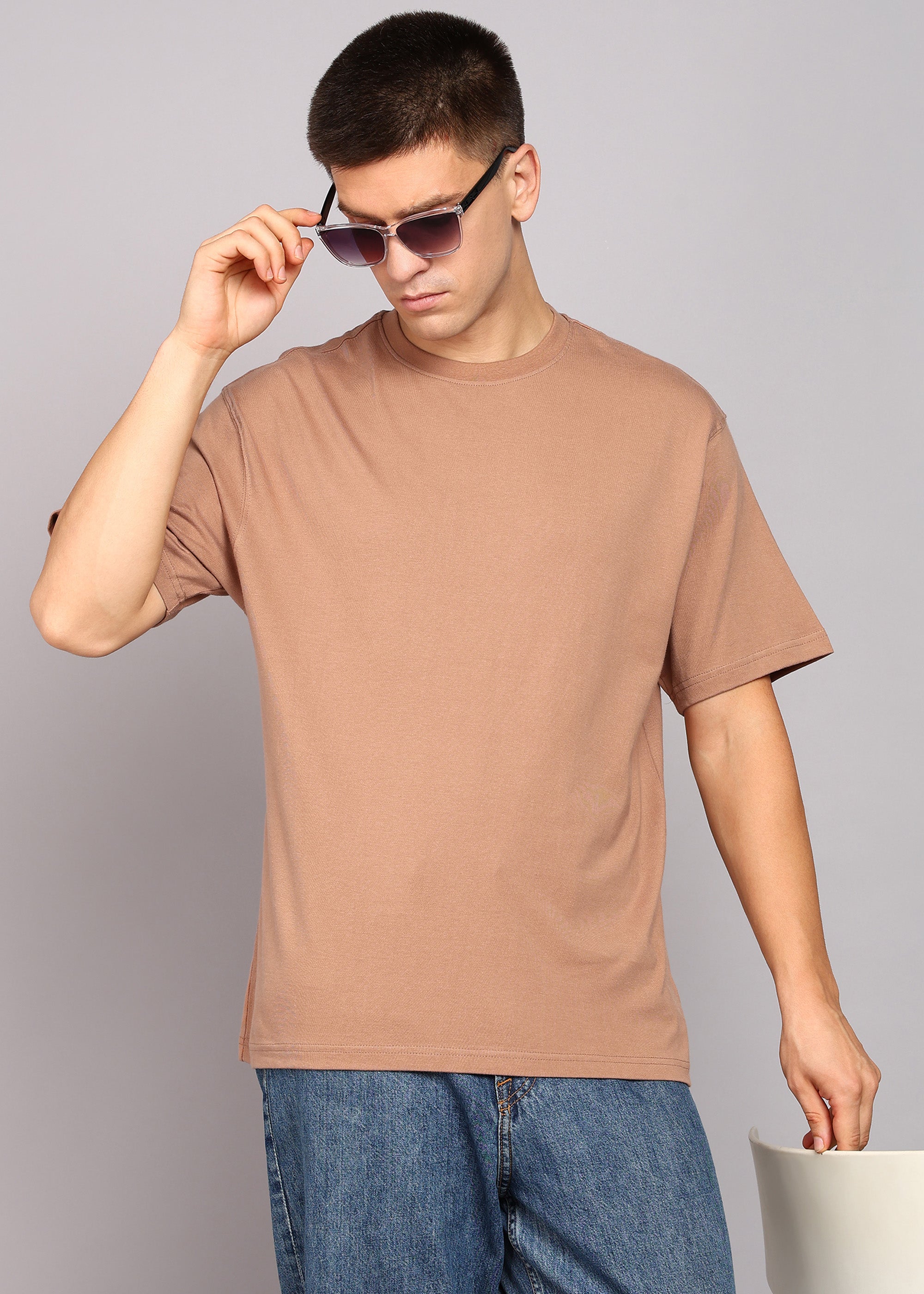 JiSu by2Men Light Brown Oversize T-Shirt