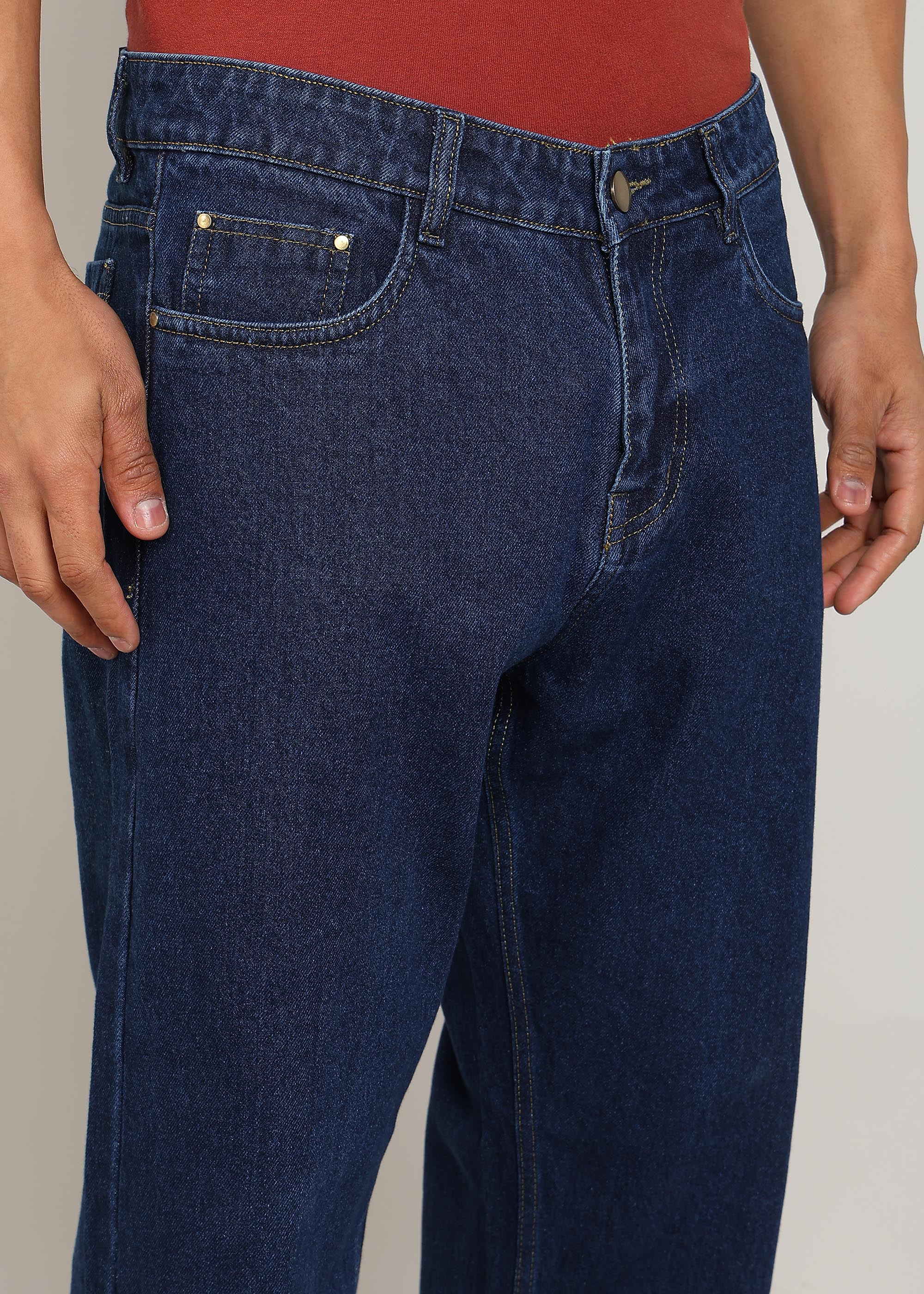 JiSu by2Men Dark Blue Denim Jeans Loose Fit