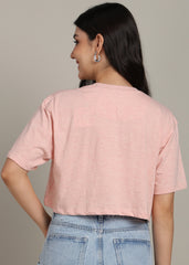 Grace JiSu by2Men Light Pink Grey T-Shirt