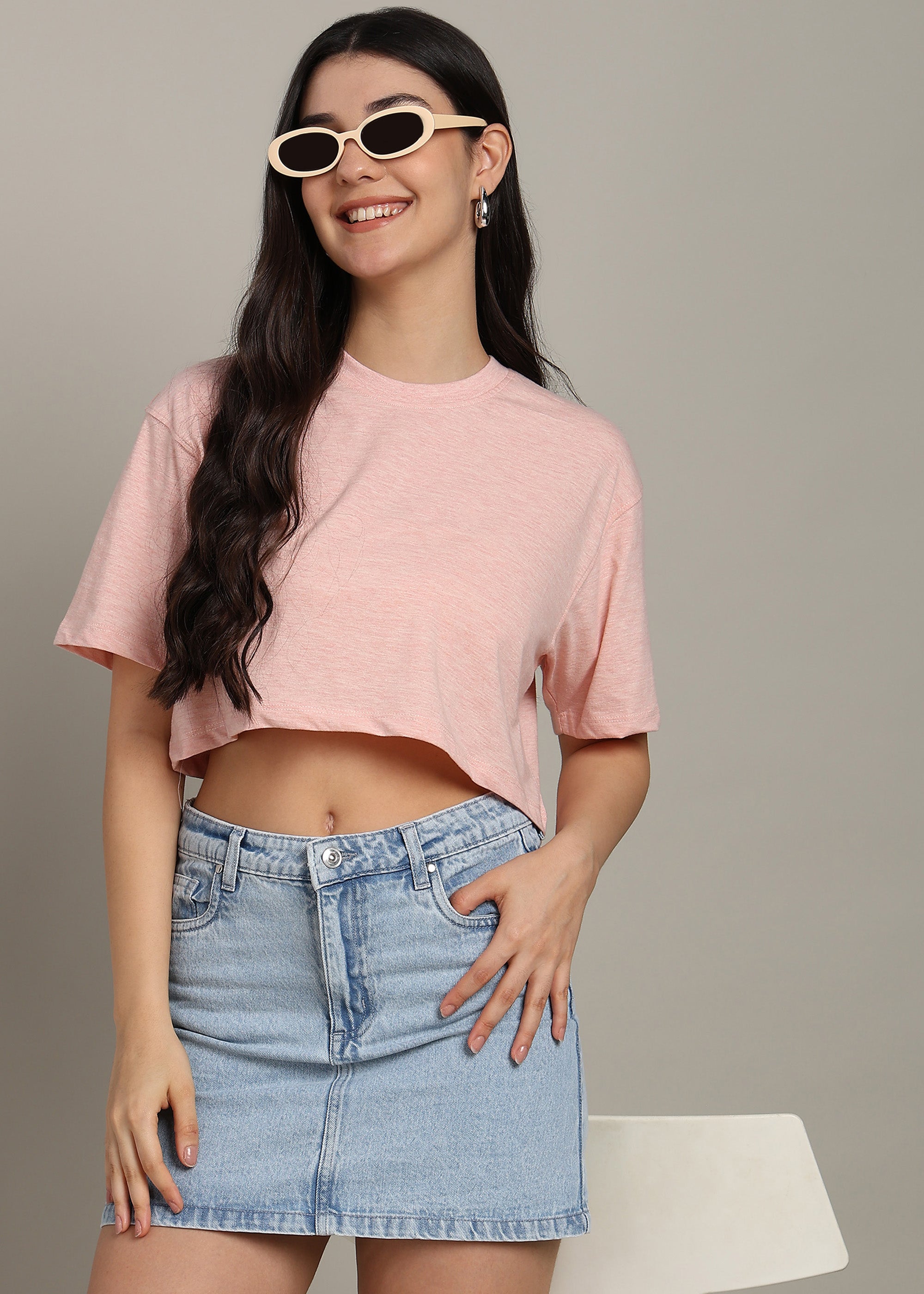Grace JiSu by2Men Light Pink Grey T-Shirt