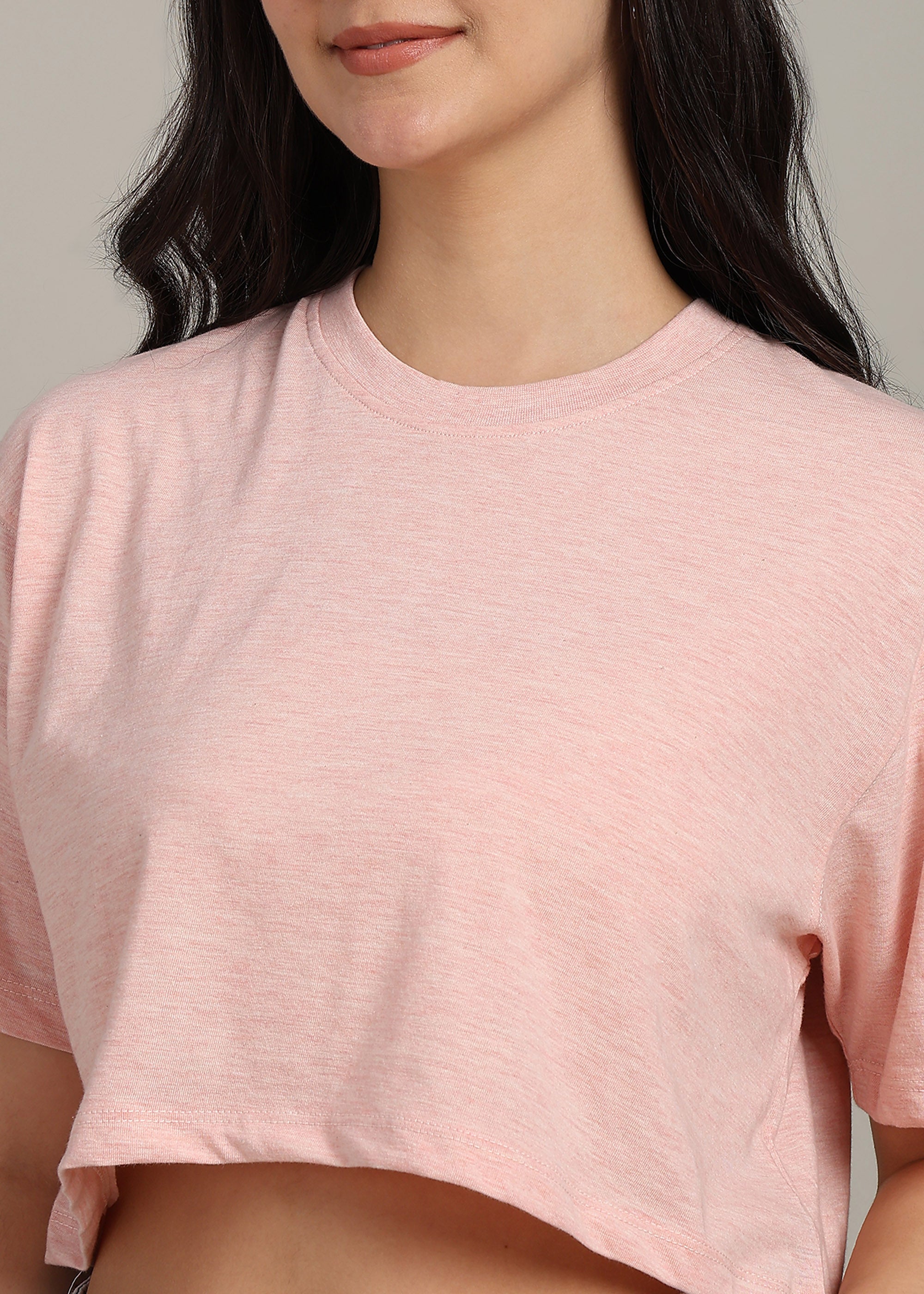 Grace JiSu by2Men Light Pink Grey T-Shirt